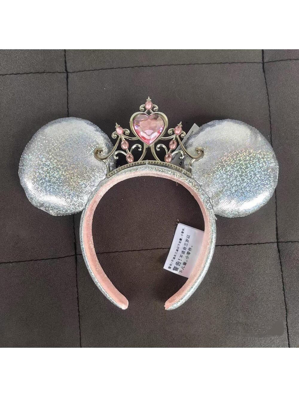 Princess Iridescent Tiara Minnie Mouse Ears Headband 2025 Silver